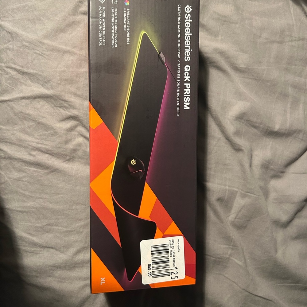 SteelSeries QcK Prism Gaming Mouse Pad - Black